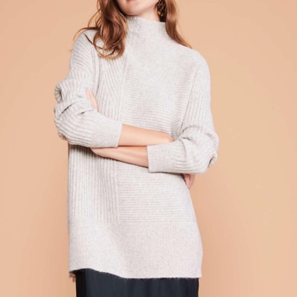 NWT Loft Lou & Grey Mix Rib Tunic Sweater